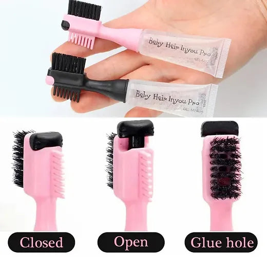 Brosse pour baby hair avec réservoir gel