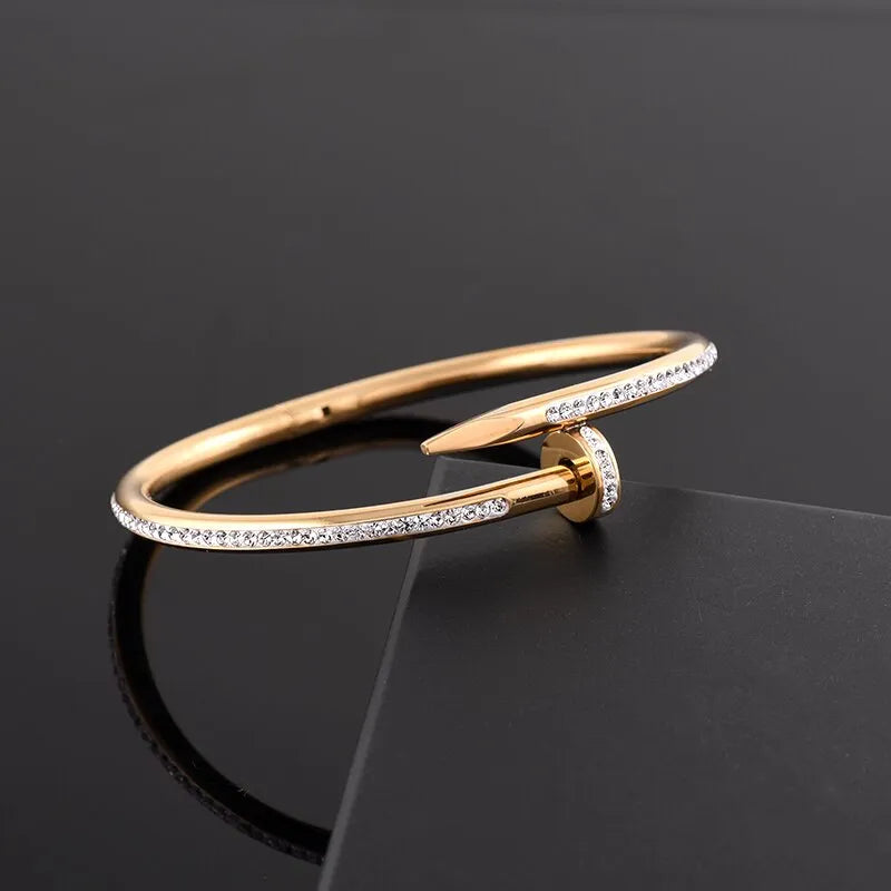 Bracelet clou inspi Cartier rose gold en acier inoxydable