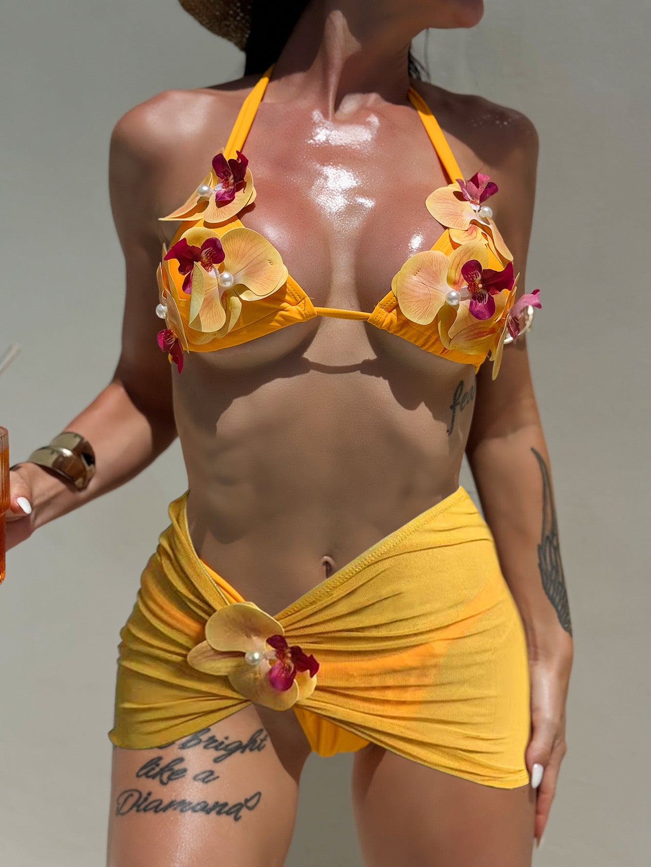 Ensemble maillot de bain et jupe « Lucile » (précommande de 14 jours)