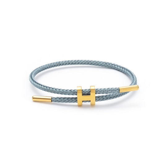 Bracelet inspi hermès en acier inoxydable bleu