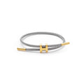 Bracelet inspi hermès en acier inoxydable gris