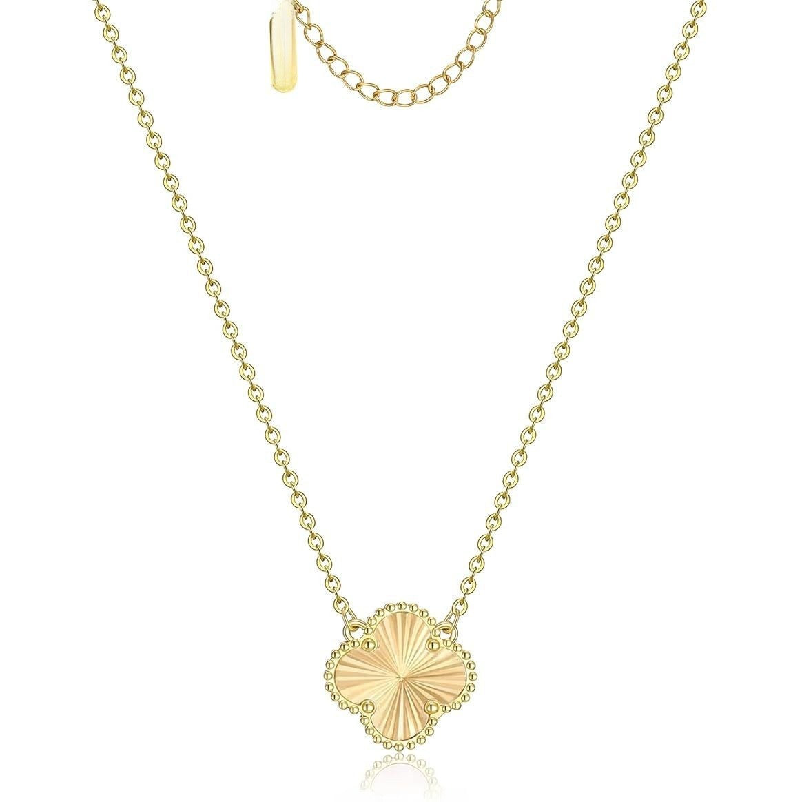 Collier inspi Van Cleef en acier inoxydable